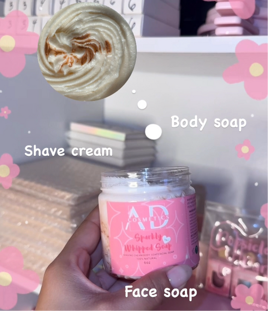 Sparkly Whipped soap 3in1